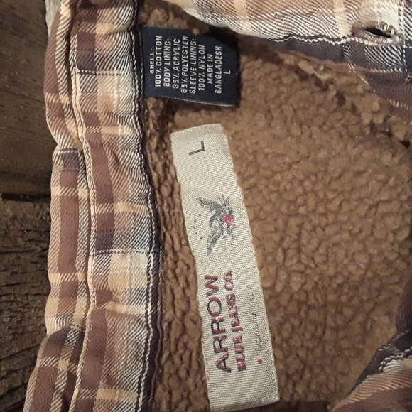 Arrow blue jeans co. szL sherpa lined flannel - Picture 8 of 8